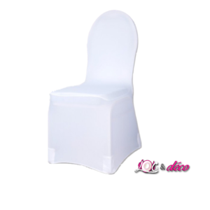 Housse de chaise Lycra blanche