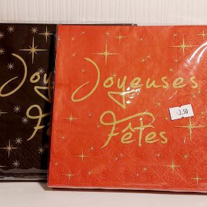 Serviette Joyeuses Fêtes