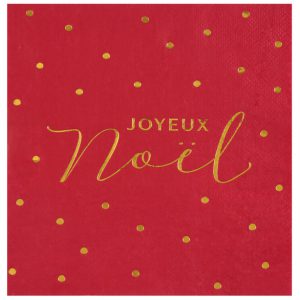 Serviette Noël rouge