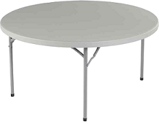 Table ronde de 10 personnes 182 cm