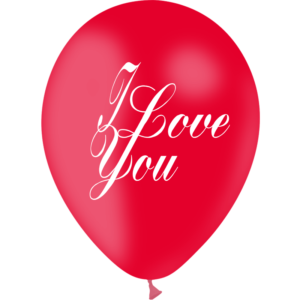 Ballon I love you rouge