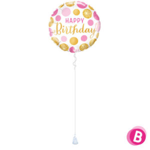 Ballon happy birthday – rose et or