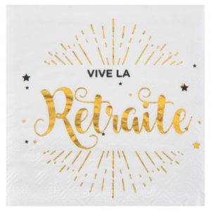 Serviette vive la retraite